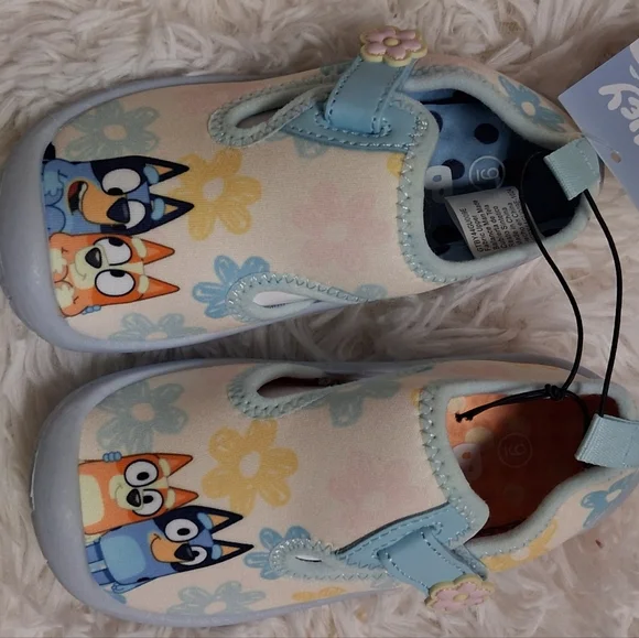 Kids Light Blue Cartoon Slip-On Shoes - Picture 1 of 1